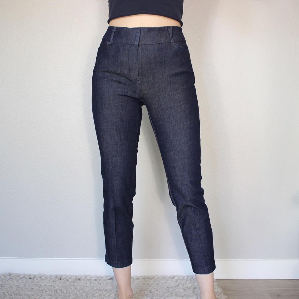 NY & Company Trouser Pants Denim Cropped